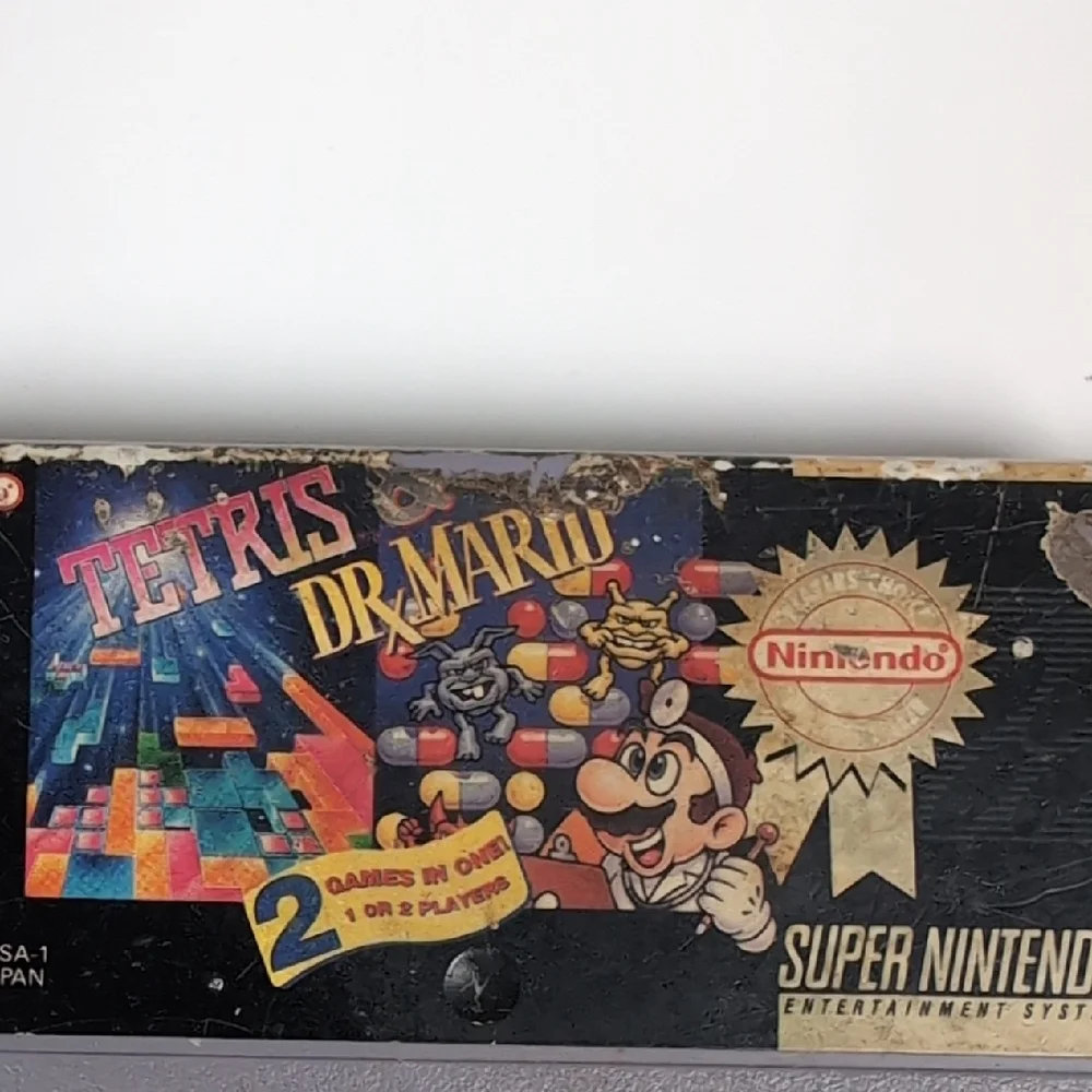 Nintendo Super Nintendo Tetris & Dr. Mario Game Cartridge - Gray